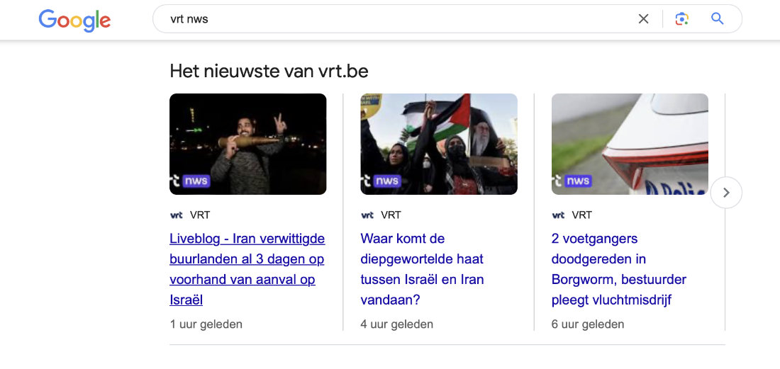 Wat zijn SERP features - News Features